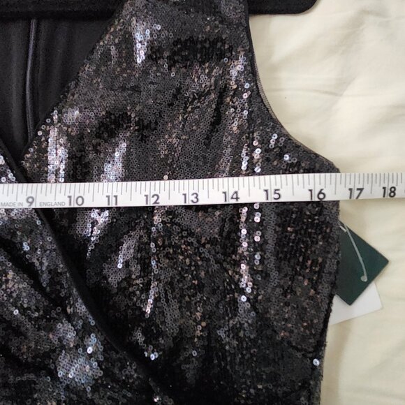 NWT Lauren Ralph Lauren Long Sleeveless Sequin Dress Size 8 - Picture 11 of 11